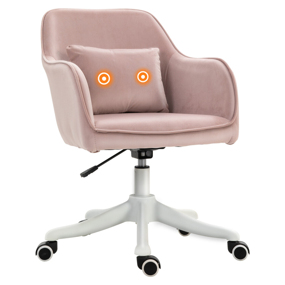 Vinsetto Office Chair with Rechargeable Vibration Massage Lumbar Pillow, Wheels
