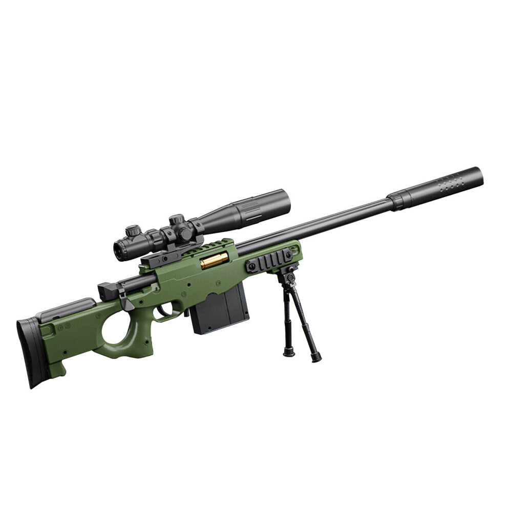 (  Army green) Toy Soft Bullet Gun Pistol 98K AWM Foam Darts Shell Ejecting Foam Blaster