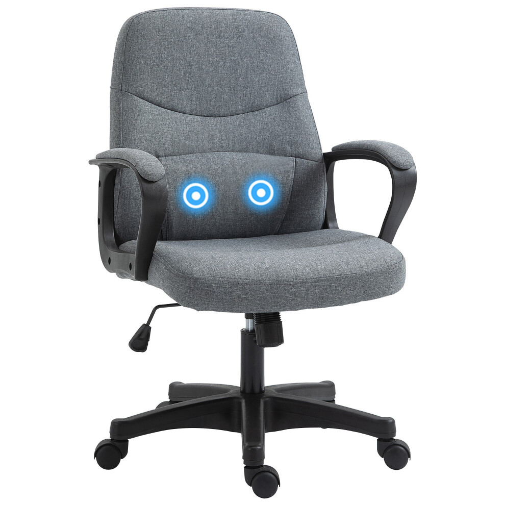 Vinsetto Office Chair with Massage 360 Swivel Chair Adjustable Height Grey