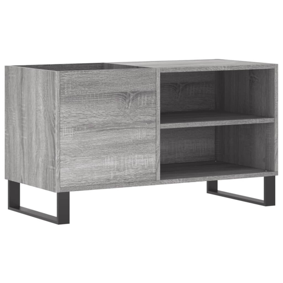 (grey sonoma) vidaXL Record Cabinet Record Storage Cabinet Sideboard White Engineered Wood