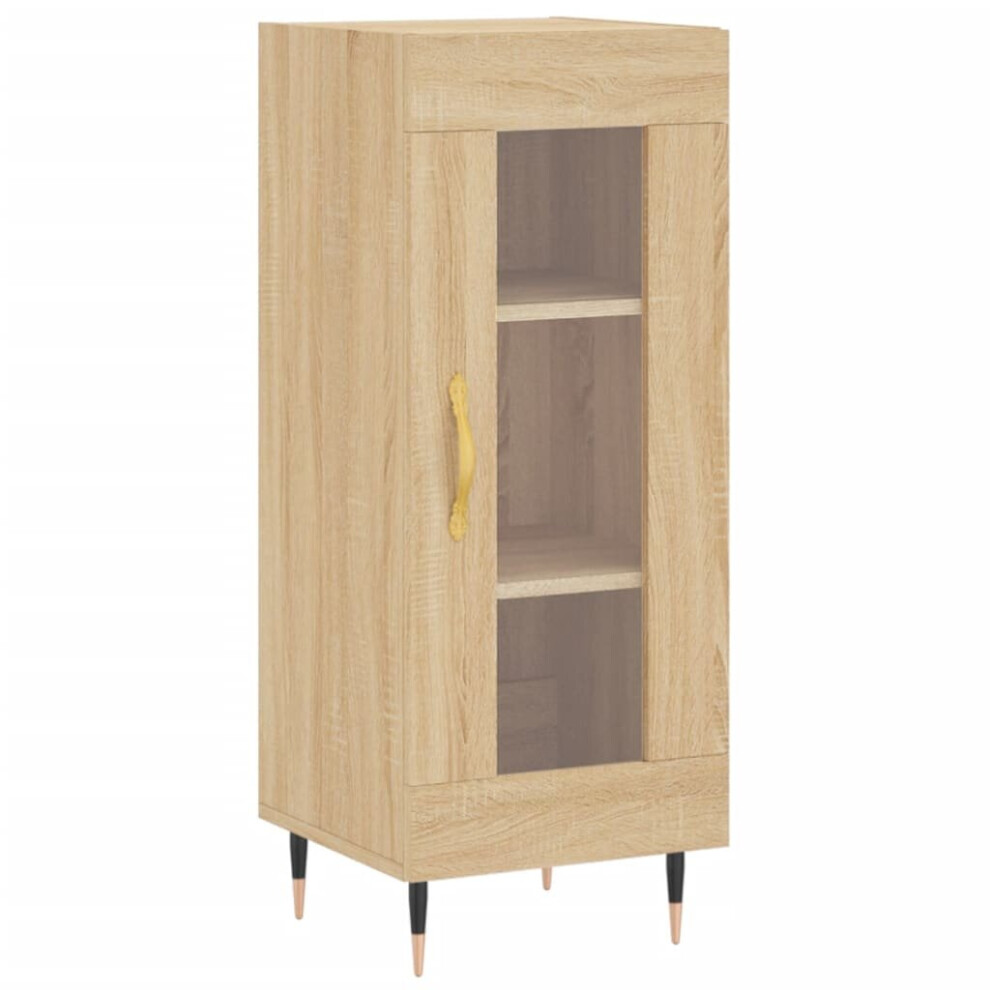 (sonoma oak) vidaXL Sideboard Storage Cabinet Cupboard Side Cabinet White Engineered Wood