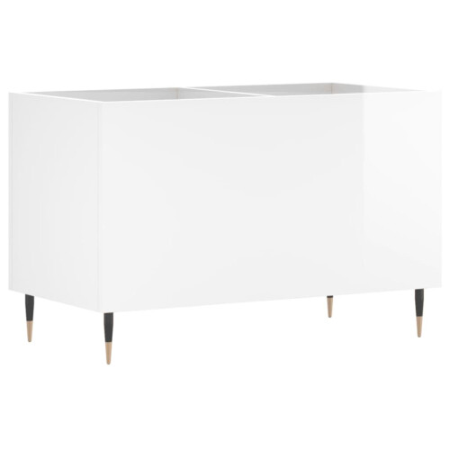 VidaXL (high gloss white) vidaXL Record Cabinet Record Storage Cabinet Sideboard White Engineered Wood
