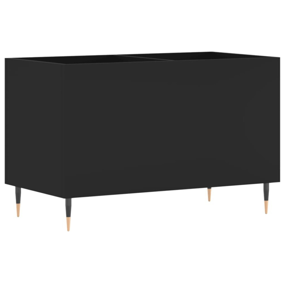 Vidaxl (Black) Record Cabinet Record Storage Cabinet Sideboard White Engineered Wood