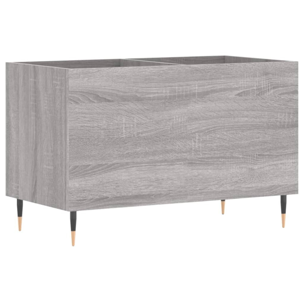 (grey sonoma) vidaXL Record Cabinet Record Storage Cabinet Sideboard White Engineered Wood