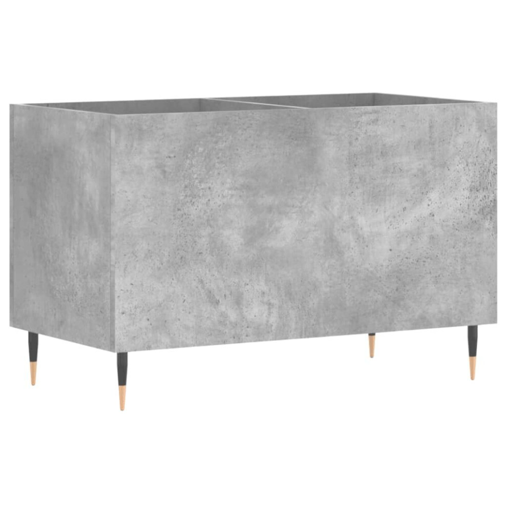 Vidaxl (Concrete Grey) Record Cabinet Record Storage Cabinet Sideboard White Engineered Wood