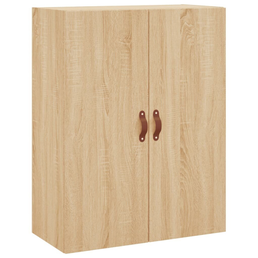 Vidaxl (Sonoma Oak) Wall Mounted Cabinet Storage Cabinet Side Cabinet White Engineered Wood