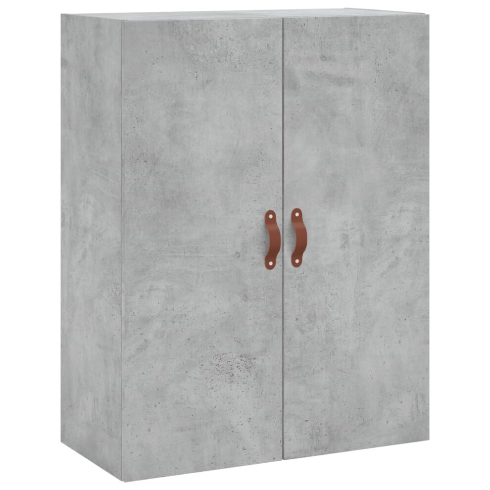 (concrete grey) vidaXL Wall Mounted Cabinet Storage Cabinet Side Cabinet White Engineered Wood