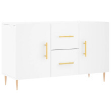 (white) vidaXL Sideboard Storage Side Cabinet Cupboard Concrete Grey Engineered Wood