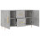 VidaXL (concrete grey) vidaXL Sideboard Storage Side Cabinet Cupboard Concrete Grey Engineered Wood 5