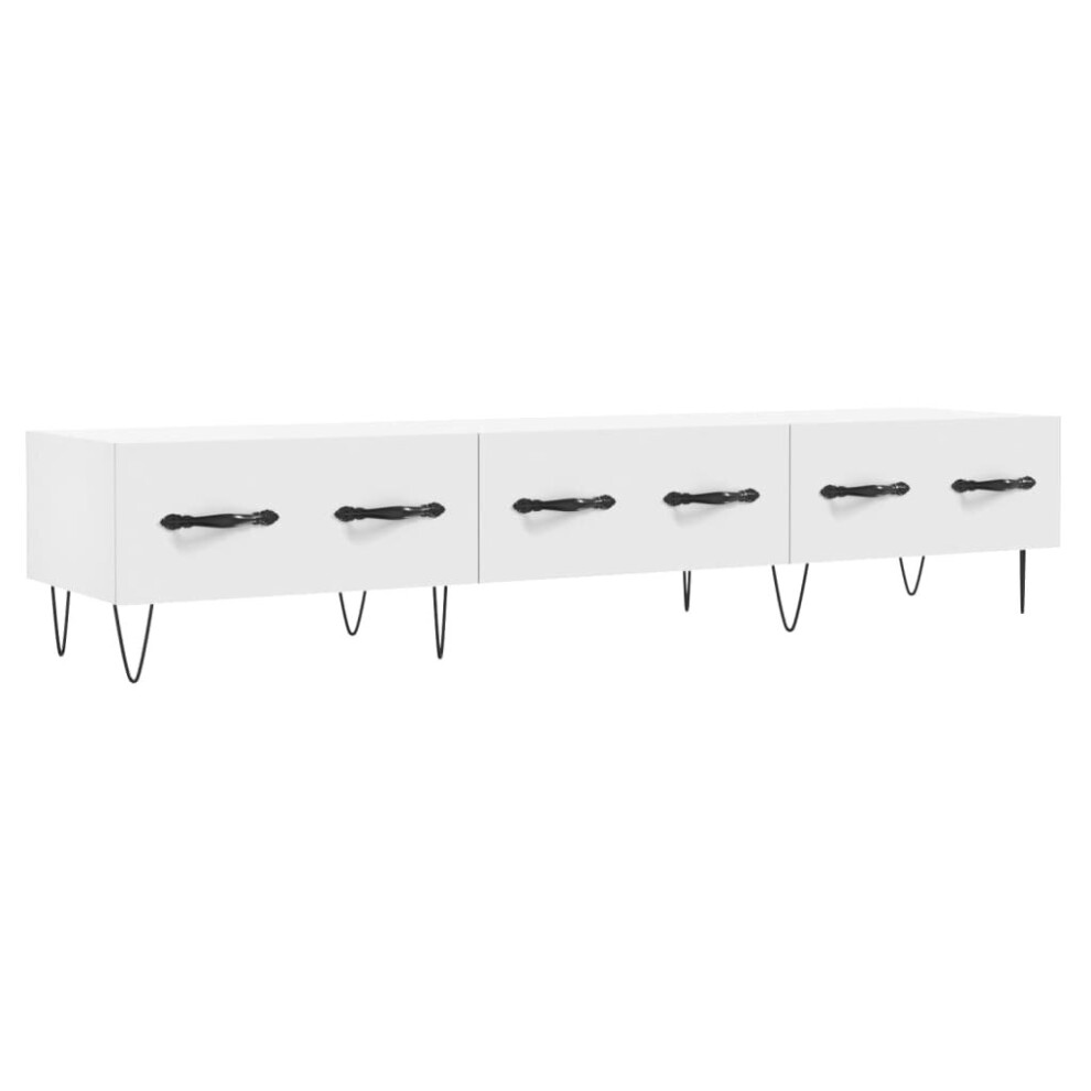 Vidaxl (White) Tv Cabinet Tv Unit Media Cabinet Tv Stand Concrete Grey Engineered Wood