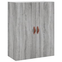 (grey sonoma) vidaXL Wall Mounted Cabinet Storage Cabinet Side Cabinet White Engineered Wood