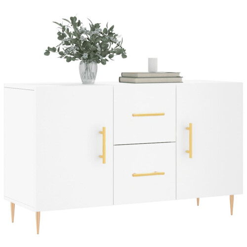 VidaXL (white) vidaXL Sideboard Storage Side Cabinet Cupboard Concrete Grey Engineered Wood 2