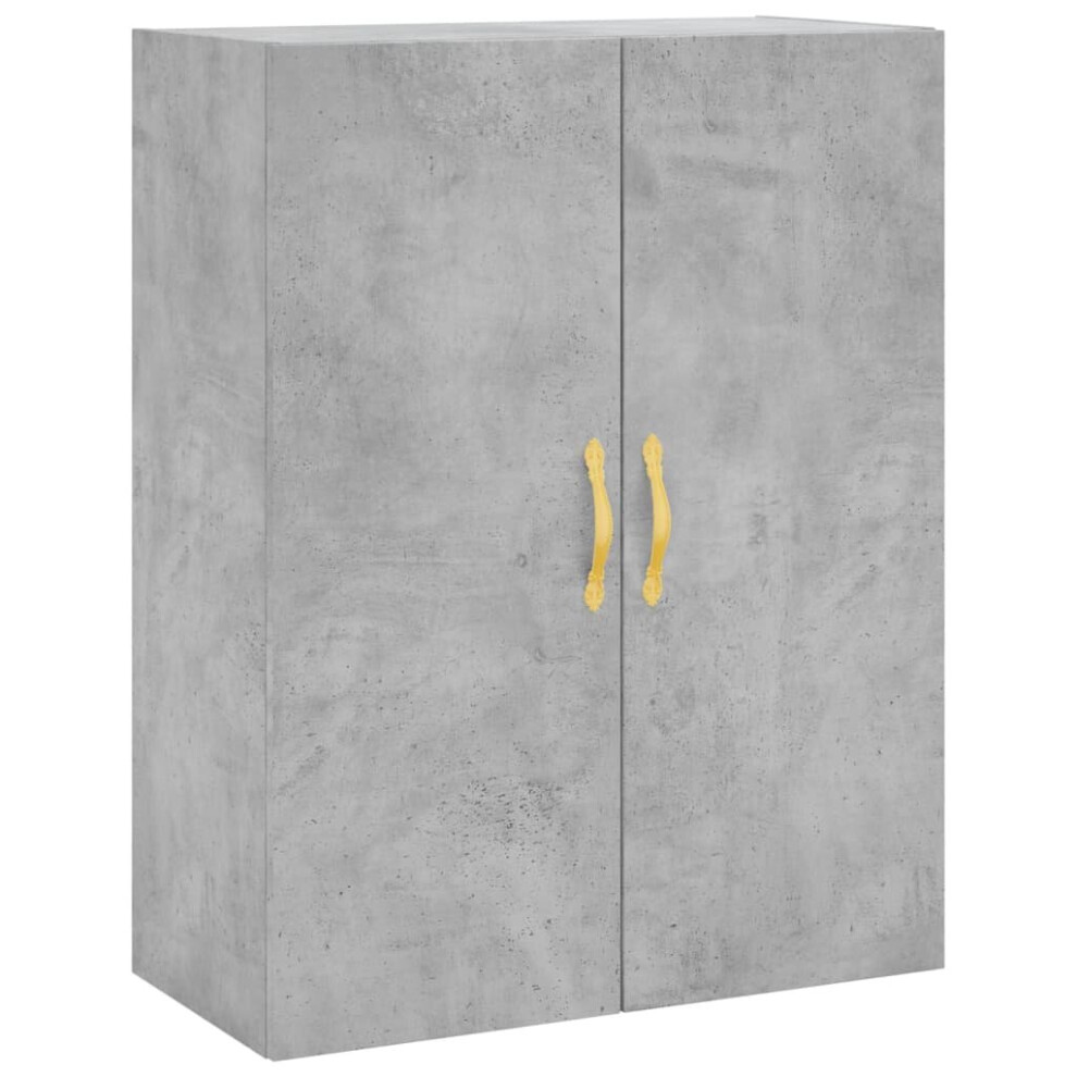 Vidaxl (Concrete Grey) Wall Mounted Cabinet Wall Storage Cabinet Side Cabinet Engineered Wood