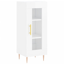 (high gloss white) vidaXL Sideboard Storage Cabinet Cupboard Side Cabinet Black Engineered Wood