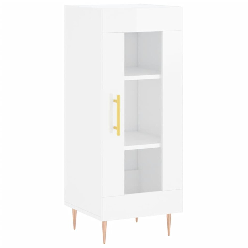 (high gloss white) vidaXL Sideboard Storage Cabinet Cupboard Side Cabinet Black Engineered Wood