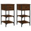 VidaXL (brown oak, 2 pcs) vidaXL Bedside Cabinets Side Table Nightstand Bedside Table Engineered Wood 1