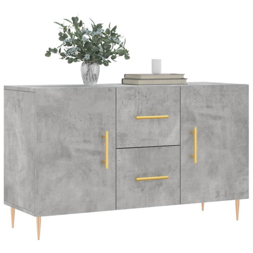 VidaXL (concrete grey) vidaXL Sideboard Storage Side Cabinet Cupboard Concrete Grey Engineered Wood 2