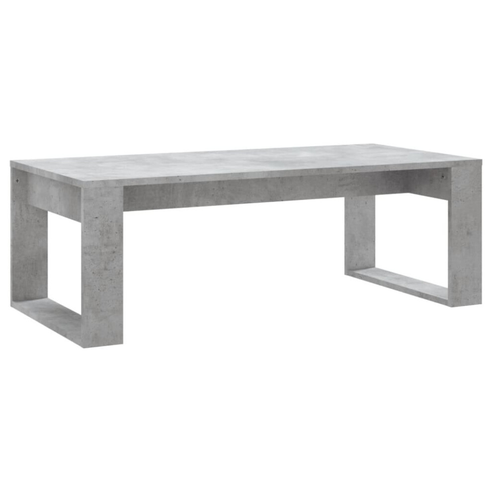 Vidaxl (Concrete Grey) Coffee Table Side Table End Table Sofa Table White Engineered Wood