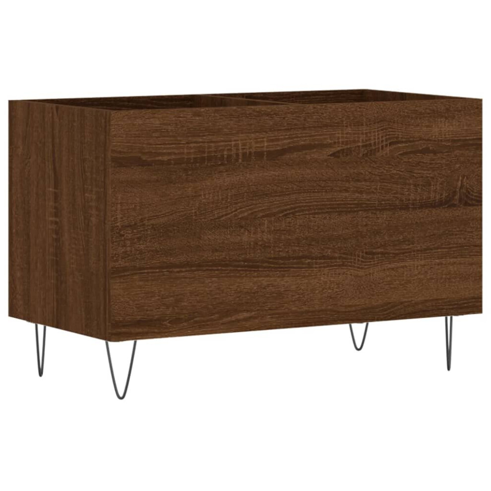 (brown oak) vidaXL Record Cabinet Record Storage Cabinet Sideboard White Engineered Wood