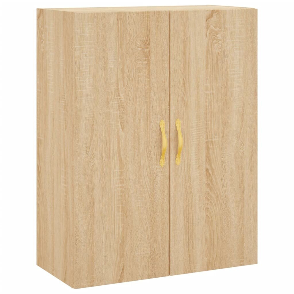 Vidaxl (Sonoma Oak) Wall Mounted Cabinet Wall Storage Cabinet Side Cabinet Engineered Wood