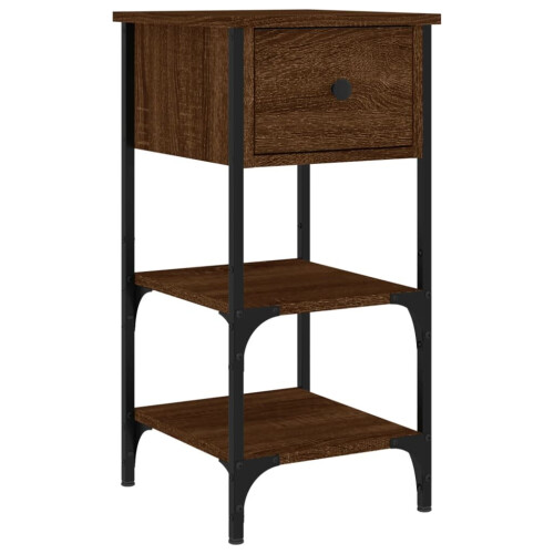 VidaXL (brown oak, 2 pcs) vidaXL Bedside Cabinets Side Table Nightstand Bedside Table Engineered Wood 2