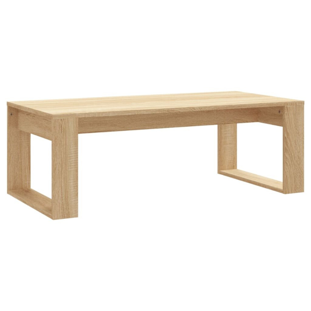 Vidaxl (Sonoma Oak) Coffee Table Side Table End Table Sofa Table White Engineered Wood