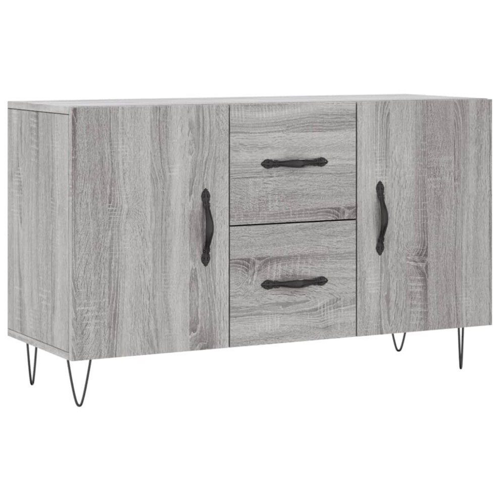 Vidaxl (Grey Sonoma) Sideboard Storage Side Cabinet Cupboard Smoked Oak Engineered Wood