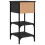 VidaXL (black, 1 pcs) vidaXL Bedside Cabinets Side Table Nightstand Bedside Table Engineered Wood 8