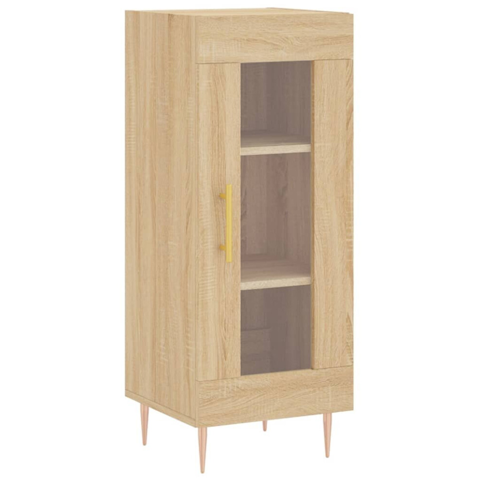 Vidaxl (Sonoma Oak) Sideboard Storage Cabinet Cupboard Side Cabinet Black Engineered Wood Not,Specified