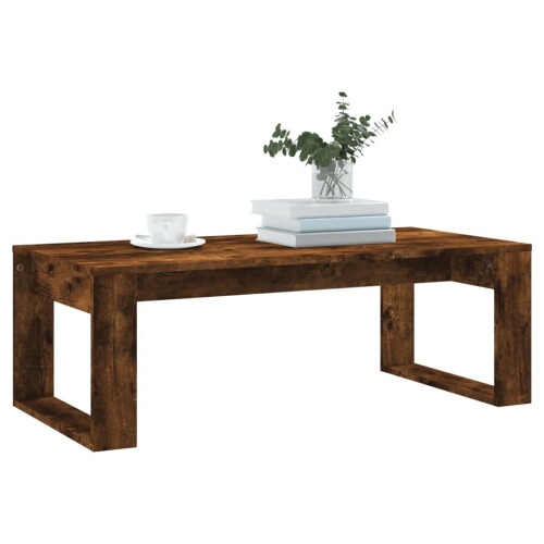 VidaXL (smoked oak) vidaXL Coffee Table Side Table End Table Sofa Table White Engineered Wood 2