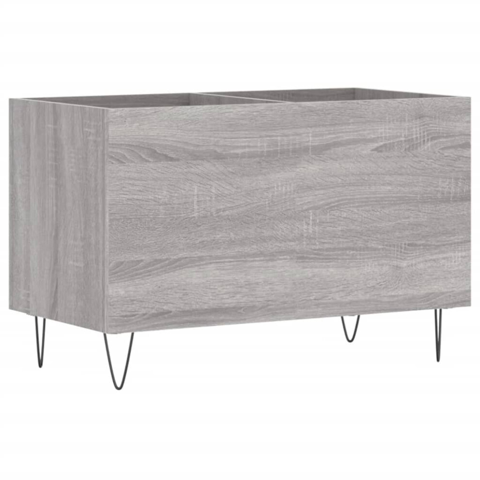 Vidaxl (Grey Sonoma) Record Cabinet Record Storage Cabinet Sideboard White Engineered Wood