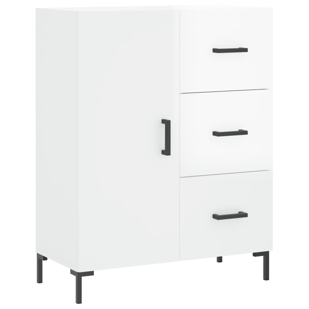 (high gloss white) vidaXL Sideboard Storage Cabinet Cupboard Side Cabinet White Engineered Wood