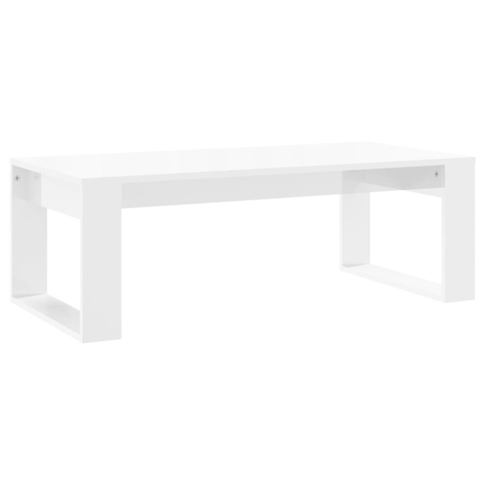 (high Gloss white) vidaXL Coffee Table Side Table End Table Sofa Table White Engineered Wood