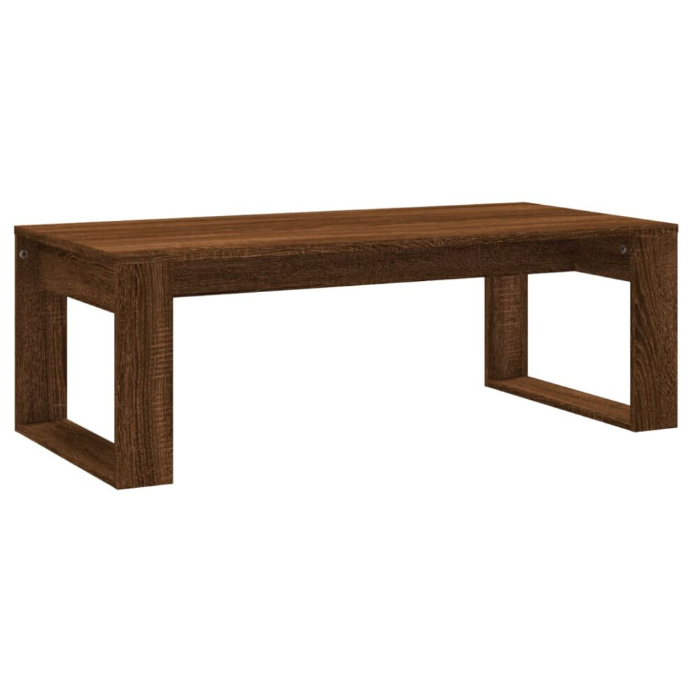 (brown oak) vidaXL Coffee Table Side Table End Table Sofa Table White Engineered Wood