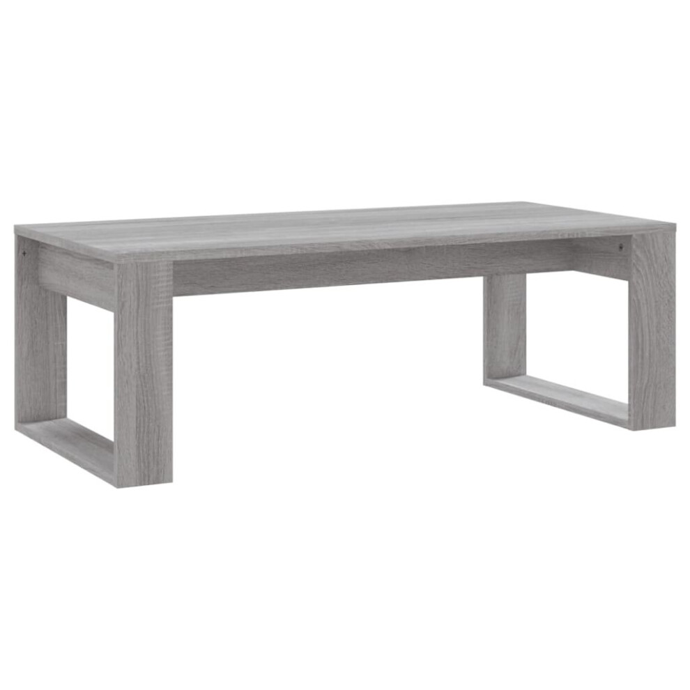 Vidaxl (Grey Sonoma) Coffee Table Side Table End Table Sofa Table White Engineered Wood