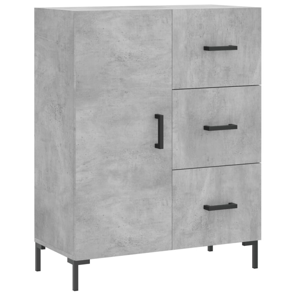 (concrete grey) vidaXL Sideboard Storage Cabinet Cupboard Side Cabinet White Engineered Wood