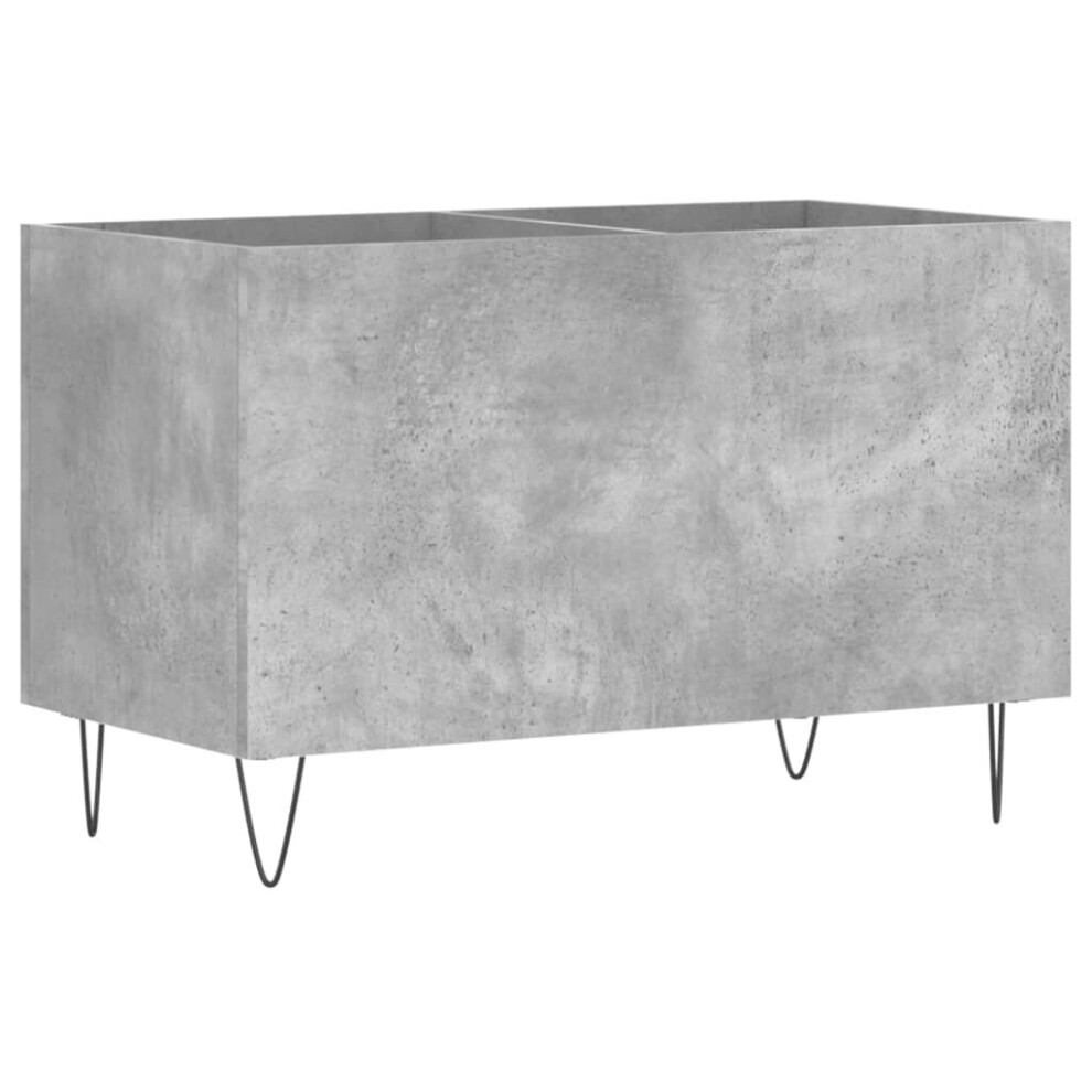 Vidaxl (Concrete Grey) Record Cabinet Record Storage Cabinet Sideboard White Engineered Wood