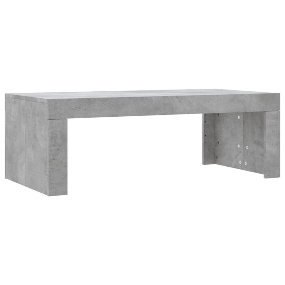 Vidaxl (Concrete Grey) Coffee Table Side Table End Table Sofa Table White Engineered Wood