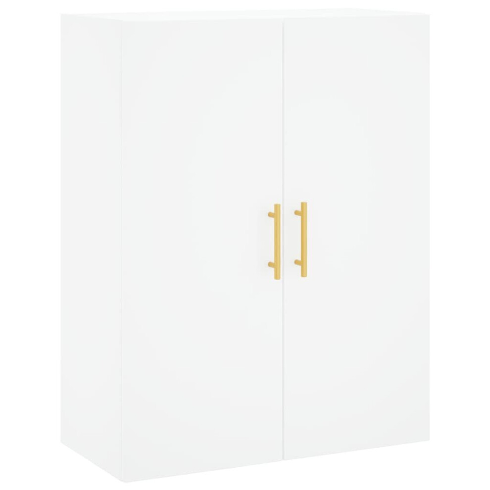 Vidaxl (White) Wall Mounted Cabinet Storage Cabinet Side Cabinet White Engineered Wood