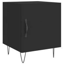 (black, 1 pcs) vidaXL Bedside Cabinet Bed Table Nightstand High Gloss White Engineered Wood