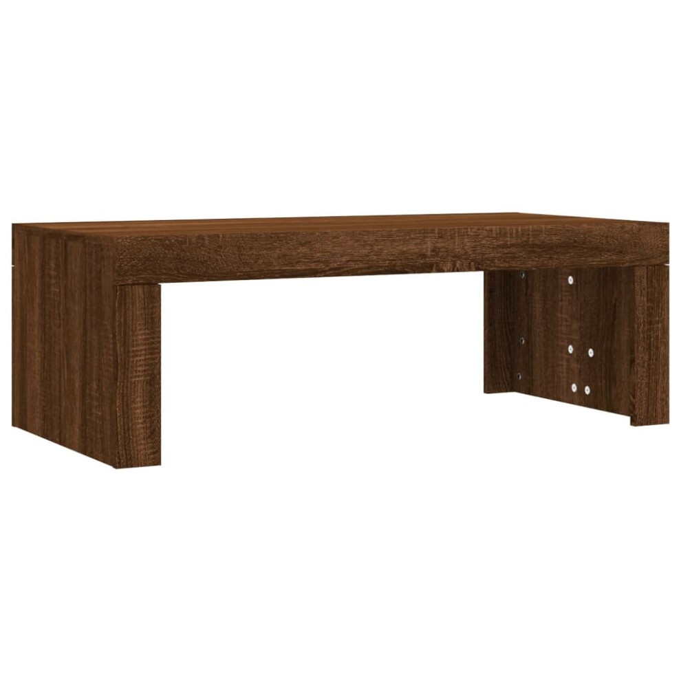 (brown oak) vidaXL Coffee Table Side Table End Table Sofa Table White Engineered Wood