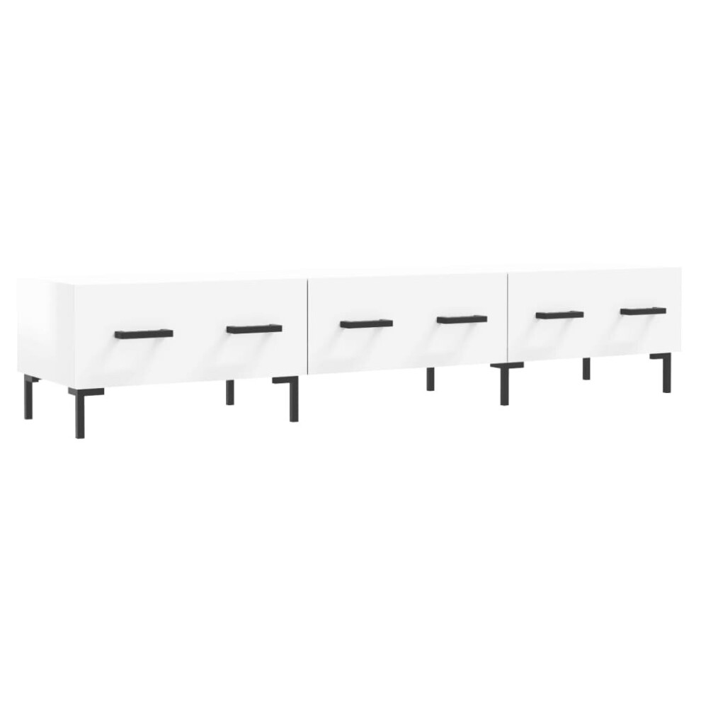Vidaxl (High Gloss White) Tv Cabinet Tv Unit Media Cabinet Tv Stand Sonoma Oak Engineered Wood