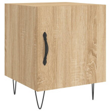 (sonoma oak, 1 pcs) vidaXL Bedside Cabinet Bed Table Nightstand High Gloss White Engineered Wood