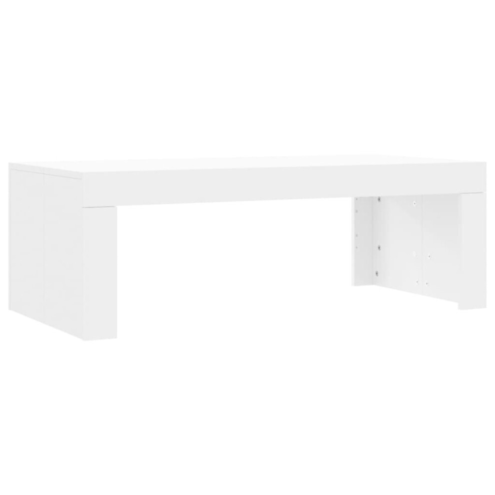 Vidaxl (White) Coffee Table Side Table End Table Sofa Table White Engineered Wood
