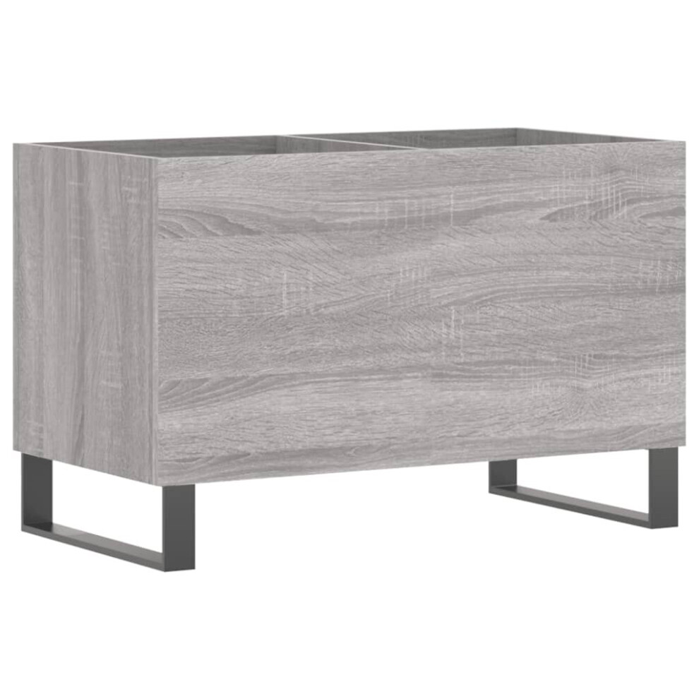 (grey sonoma) vidaXL Record Cabinet Vinyl Record Storage Cabinet Grey Sonoma Engineered Wood