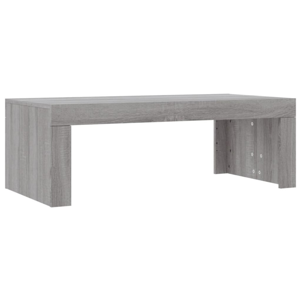 B&Q - Coffee Table Grey Sonoma 102X50X36 Cm Engineered Wood - Image 2