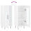 VidaXL (high gloss white) vidaXL Sideboard Storage Cabinet Cupboard Side Cabinet White Engineered Wood 9