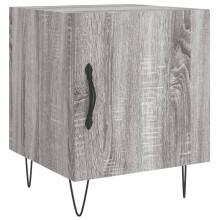 (grey sonoma, 1 pcs) vidaXL Bedside Cabinet Bed Table Nightstand High Gloss White Engineered Wood