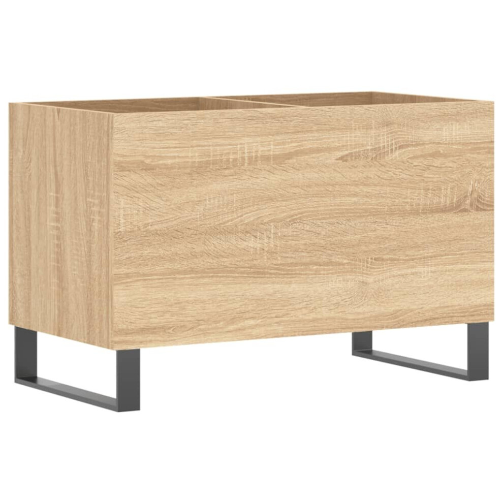 Vidaxl (Sonoma Oak) Record Cabinet Vinyl Record Storage Cabinet Sonoma Engineered Wood Grey