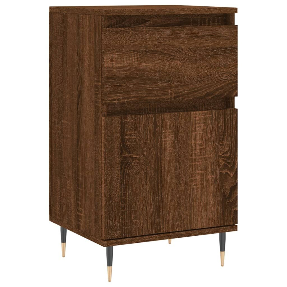 (brown oak, 1 pcs) vidaXL Sideboard Storage Cabinet Cupboard Side Cabinet White Engineered Wood